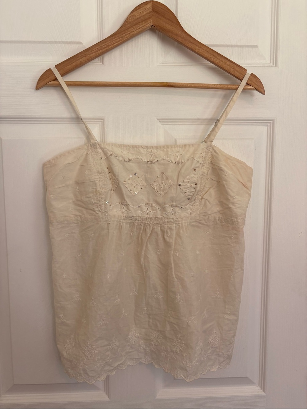 Vintage American Eagle Babydoll White Lace Top